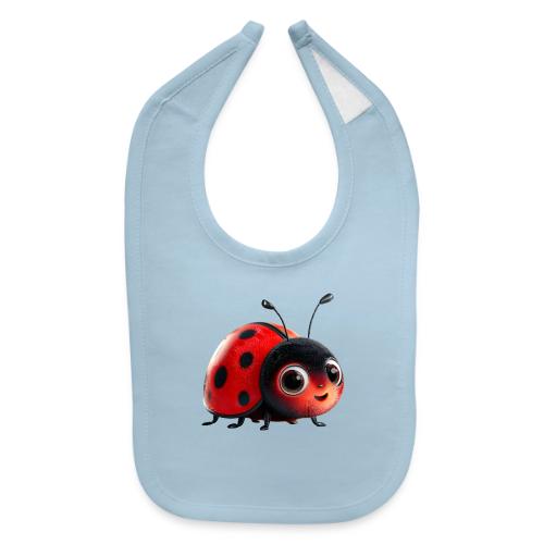 Adorable Cartoon Ladybug with Big Eyes - Baby Bib