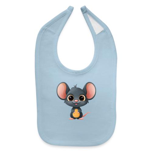 Joyful Cartoon Baby Mouse Smiling Brightly - Baby Bib