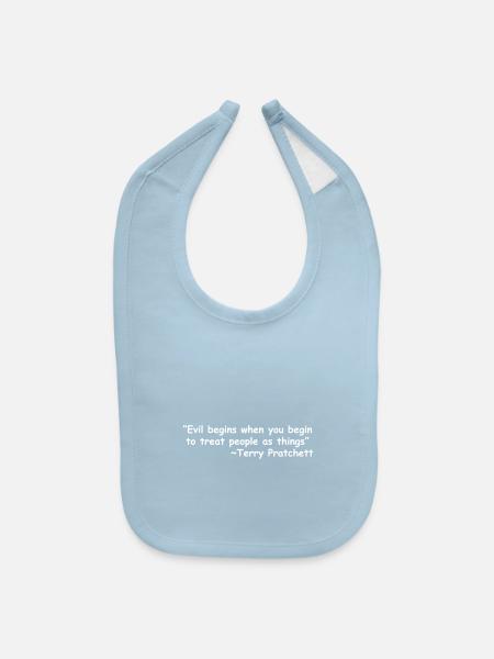 Evil Begins - Baby Bib - light blue - Front