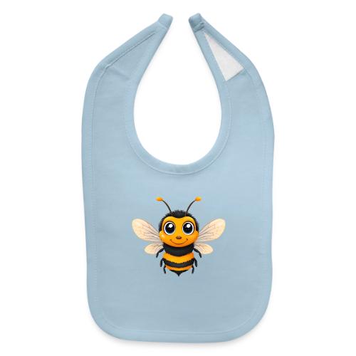 Happy Cartoon Baby Bee with Open Wings - Baby Bib