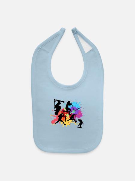 Stunt scooter, trick scooter, tricks, stunt, e-sco - Baby Bib - light blue - Front