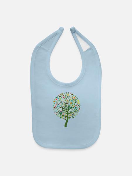 Nature - Baby Bib - light blue - Front