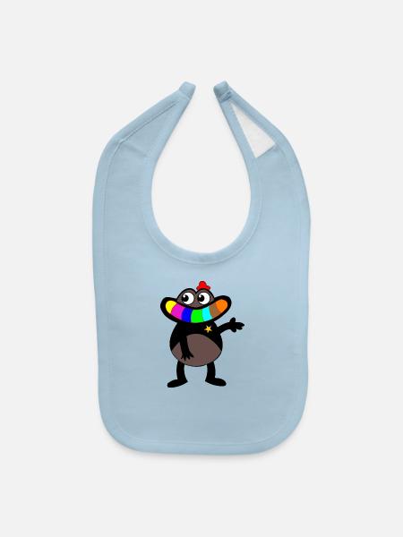 Sheriff Jeff - Baby Bib - light blue - Front