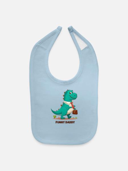 funny daddy - Baby Bib - light blue - Front