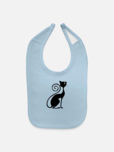 Atomic Cat - Baby Bib - light blue