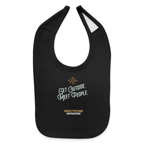 Get Outside. Meet People. 2-Tone, Alternate - Baby Bib