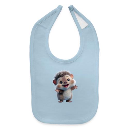 Playful Cartoon Hedgehog with Joyful Pose - Baby Bib