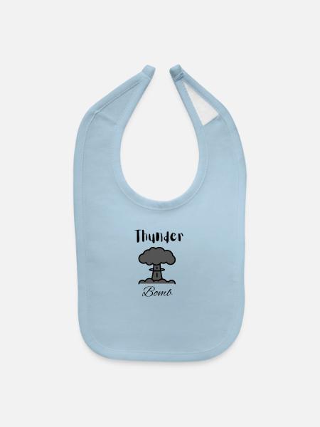 Thunder Bomb - Baby Bib - light blue - Front