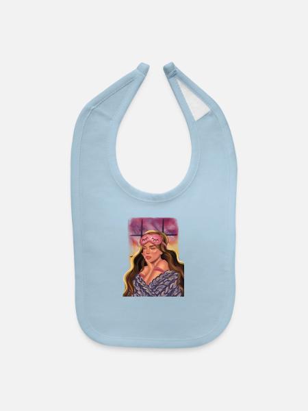 sad beauty - Baby Bib - light blue - Front