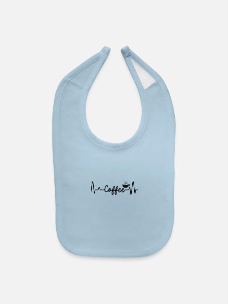 Coffee - Baby Bib - light blue - Front