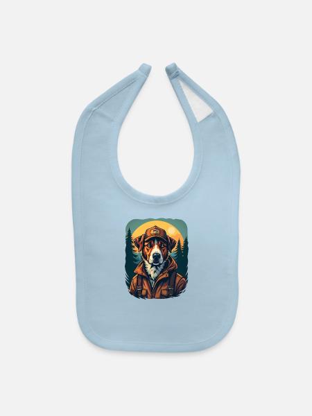 Wilderness Watchdog - Baby Bib - light blue - Front