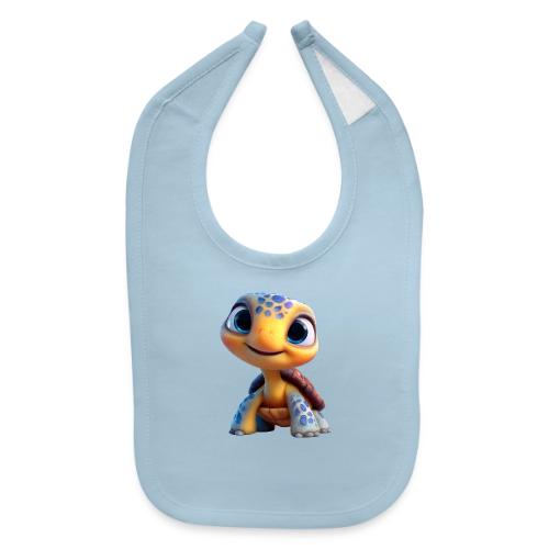 Joyful 3D Baby Turtle with Big Eyes - Baby Bib