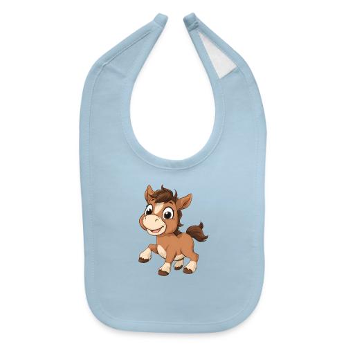 Playful Cartoon Baby Pony Full of Joy - Baby Bib