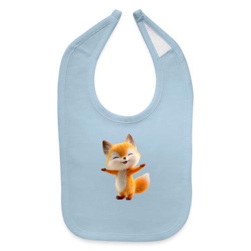Cute 3D Cartoon Fox Standing Arms Up - Baby Bib