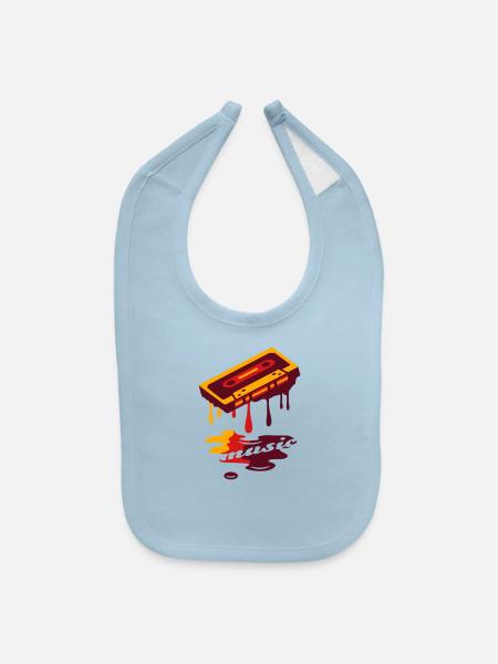 A dripping music tape - Baby Bib - light blue - Front