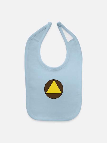 Legion Triangle - Baby Bib - light blue - Front