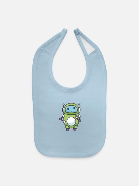 Robotics of a Robot - Baby Bib - light blue - Front