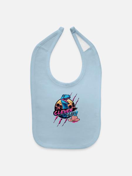 clever girl - Baby Bib - light blue - Front