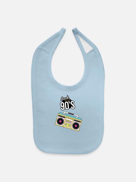 retro - Baby Bib - light blue - Front