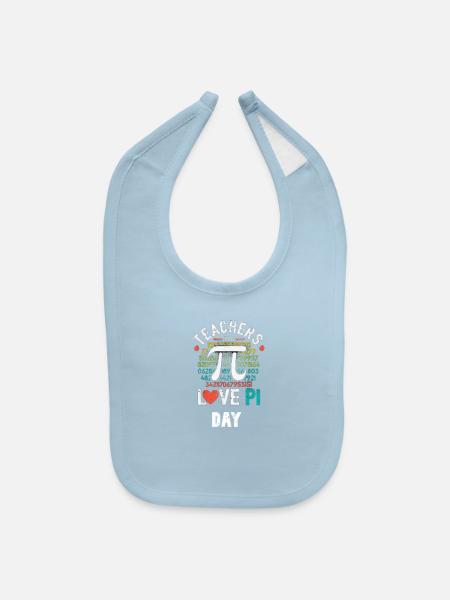 Soyez irrationnel C’est Pi Day Pi Day 2023 Pi Day Natio - Bavette pour bébé - bleu pâle - Devant