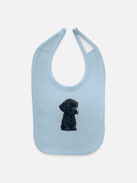 sad dog - Baby Bib - light blue - Front