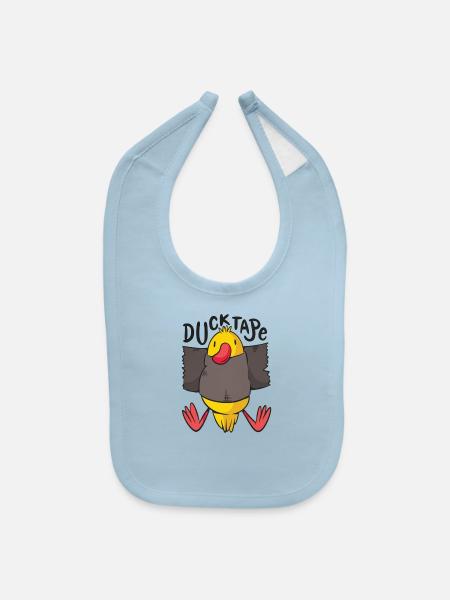 Duck Tape - Baby Bib - light blue - Front