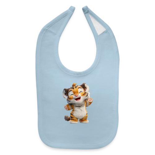 Energetic Baby Tiger Standing with Joy - Baby Bib