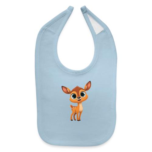 Cute Cartoon Deer with Joyful Big Eyes - Baby Bib