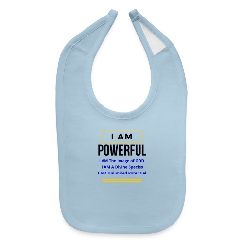 I AM Powerful (Light Colors Collection) - Baby Bib
