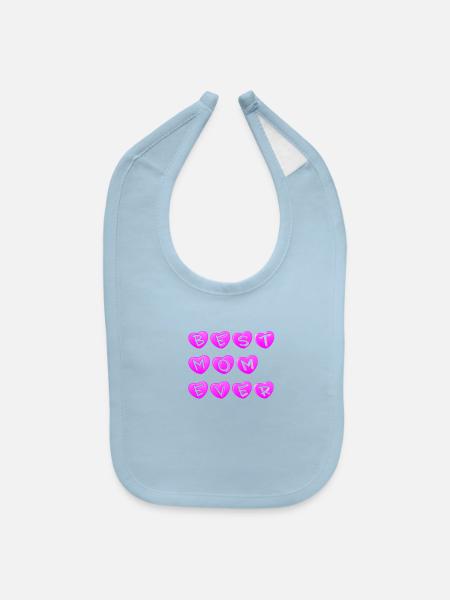 Mother's day, mothers day, mother's day, mother's - Baby Bib - light blue - Front