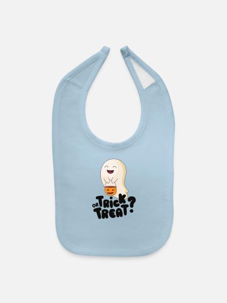 Trick or treat - Baby Bib - light blue - Front