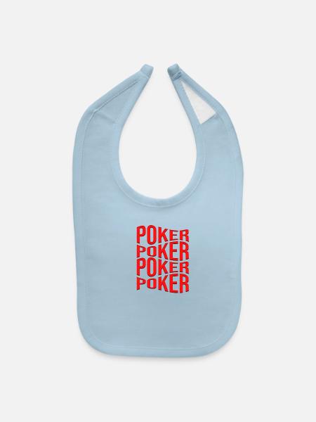 poker - Baby Bib - light blue - Front