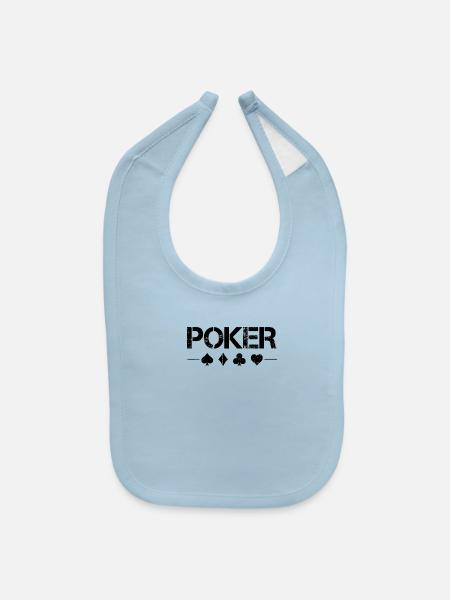 poker - Baby Bib - light blue - Front