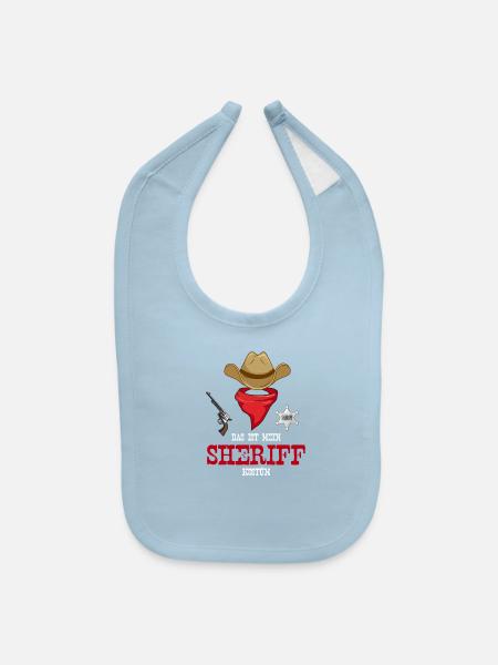 Carnival costume sheriff - Baby Bib - light blue - Front
