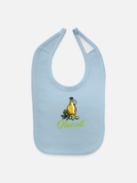 Olive Oil - Baby Bib - light blue - Front