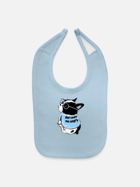 Evil Dog - Baby Bib - light blue - Front