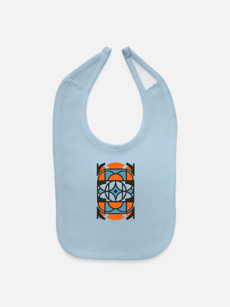 Modern Minimalism - Baby Bib - light blue - Front