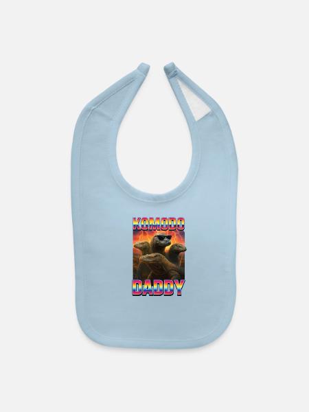Komodo Daddy - Baby Bib - light blue - Front