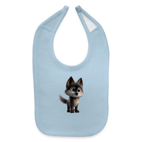 Innocent Cartoon Baby Wolf - Baby Bib