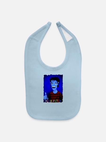 High Pitch Shirt - Baby Bib - light blue - Front