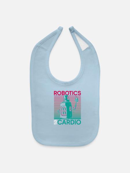 Robot Robotics Engineer Robotics - Baby Bib - light blue - Front