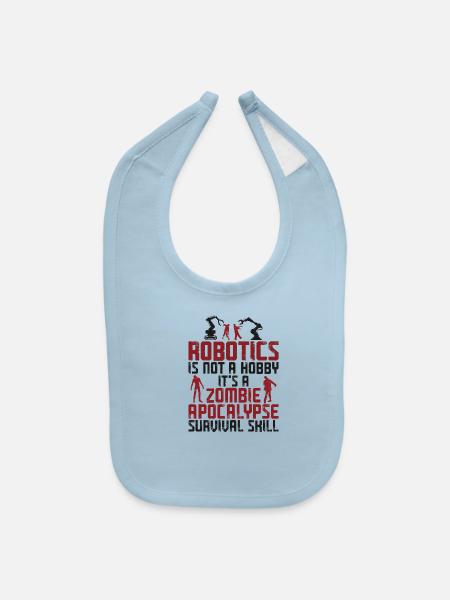 Robot Robotics Engineer Robotics - Baby Bib - light blue - Front