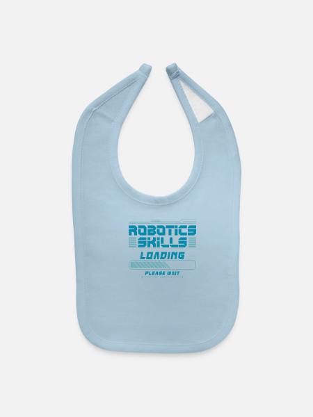 Robot Robotics Engineer Robotics - Baby Bib - light blue - Front