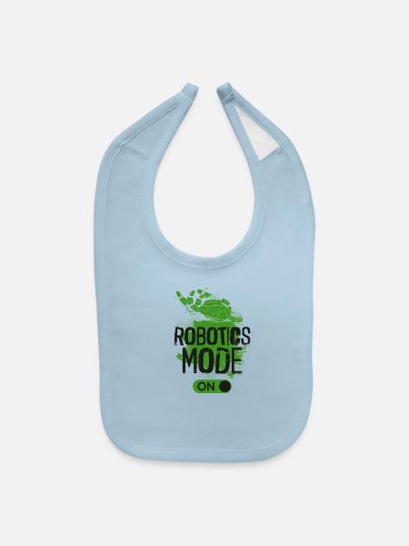 Robot Robotics Engineer Robotics - Baby Bib - light blue - Front