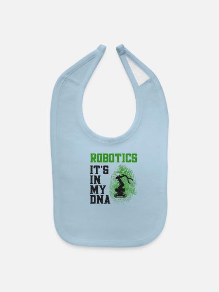 Robot Robotics Engineer Robotics - Baby Bib - light blue - Front