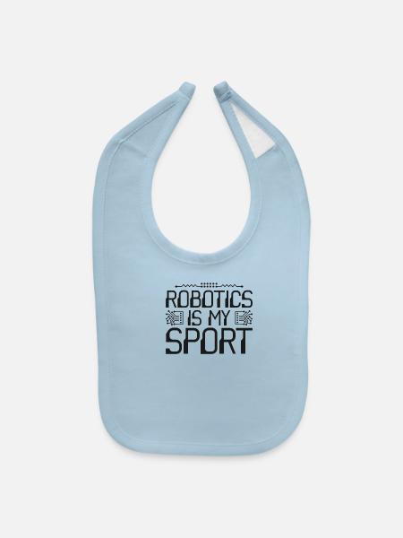 Robot Robotics Engineer Robotics - Baby Bib - light blue - Front