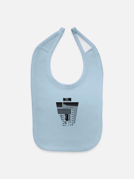 Cyber modern - Baby Bib - light blue - Front