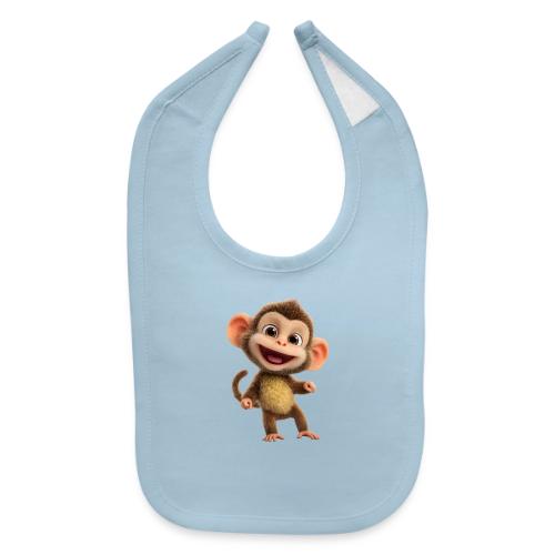 Happy Baby Monkey Standing - Baby Bib