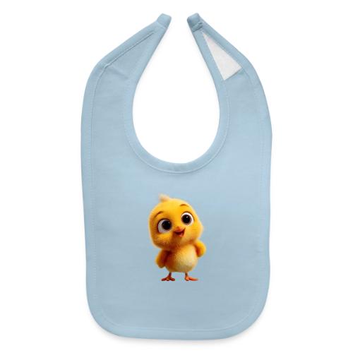 Cute Cartoon Yellow Chick with Big Sparkling Eyes - Baby Bib