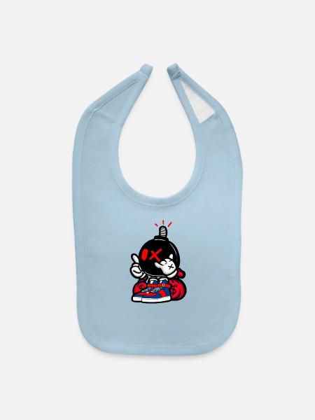 bomb - Baby Bib - light blue - Front